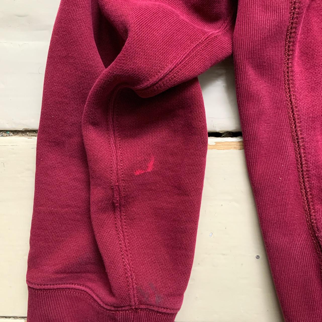 Ralph Lauren Polo Burgundy and White Hoodie