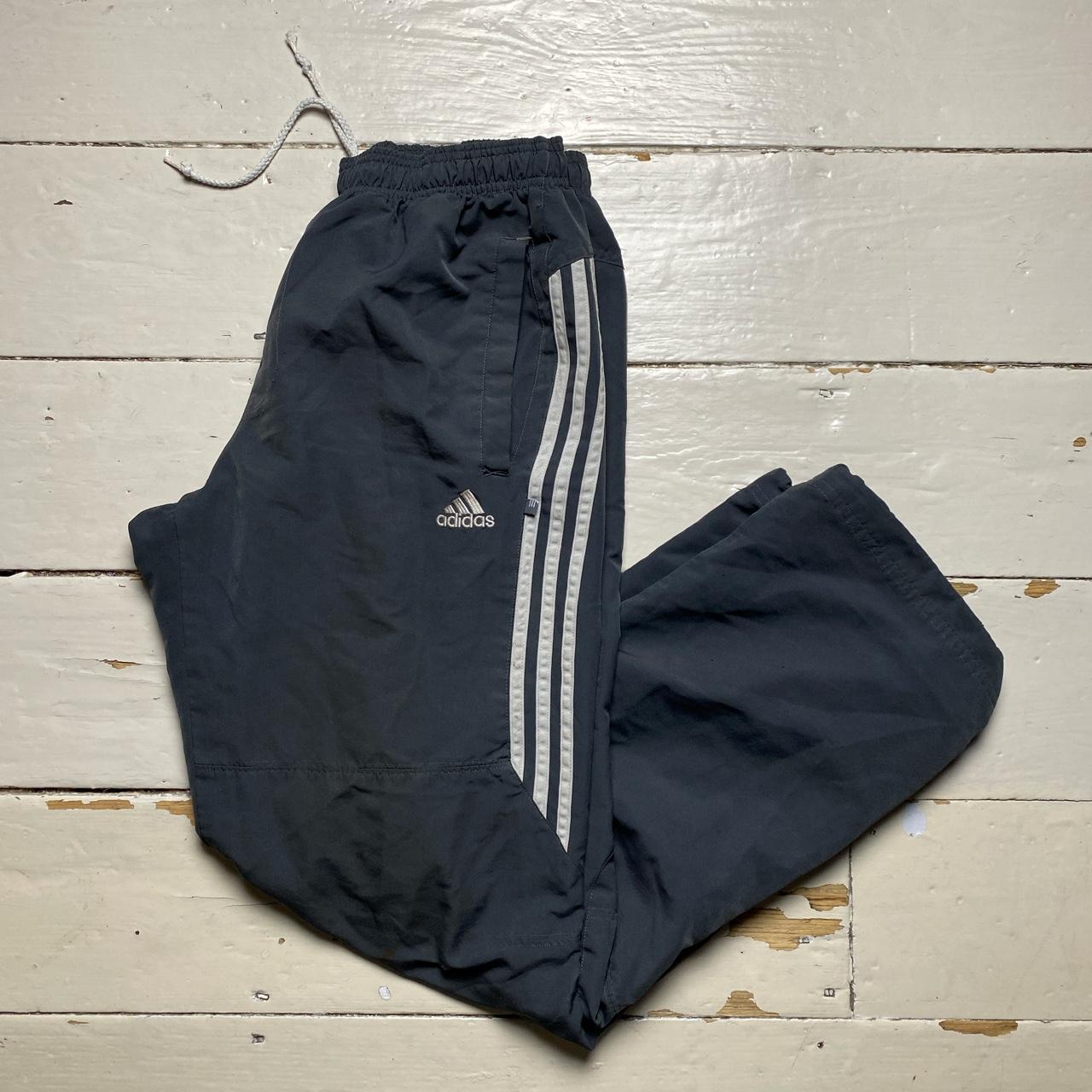 Adidas Grey Shell Baggy Track Pant Bottoms