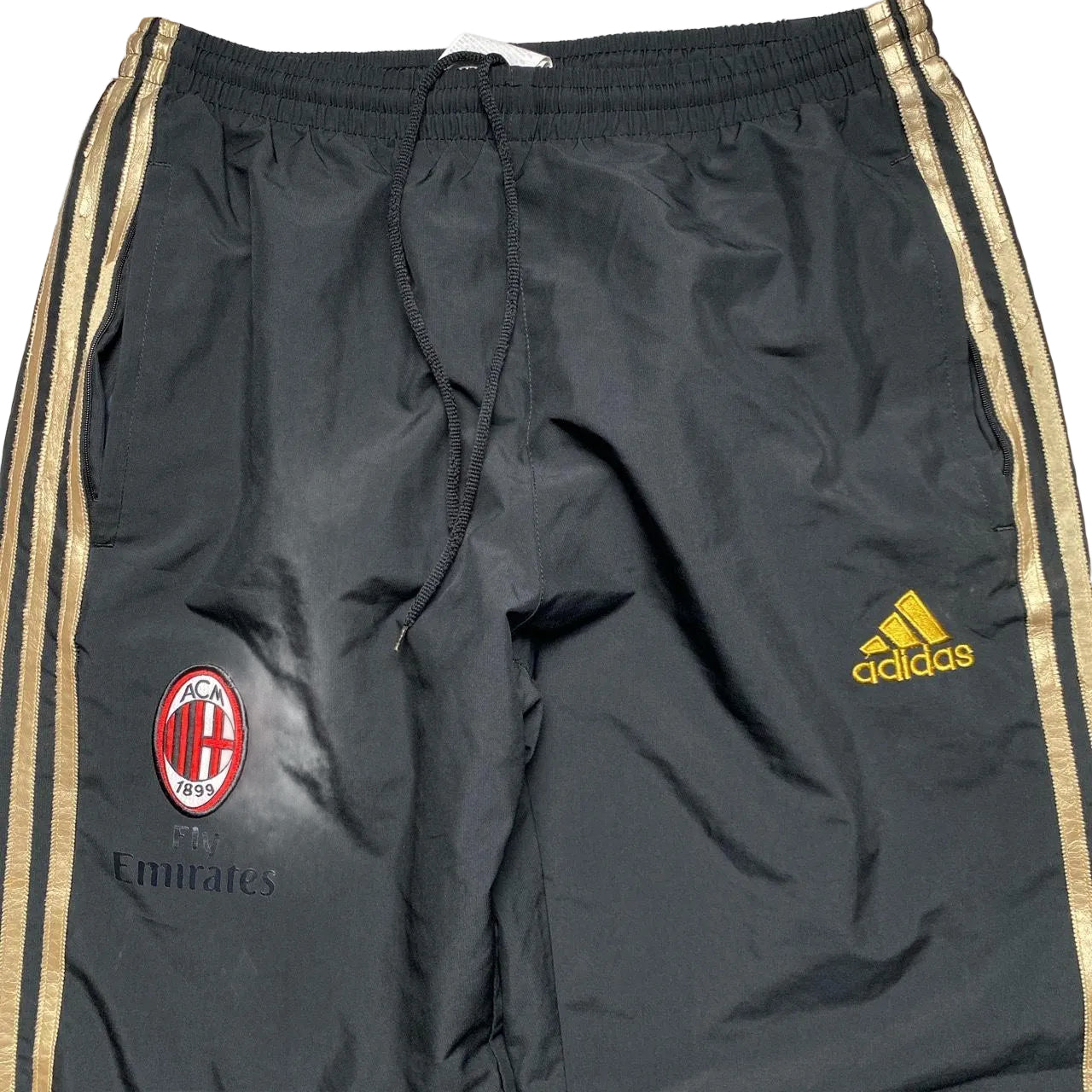 AC Milan Adidas Vintage Shell Trackpant Bottoms (L)