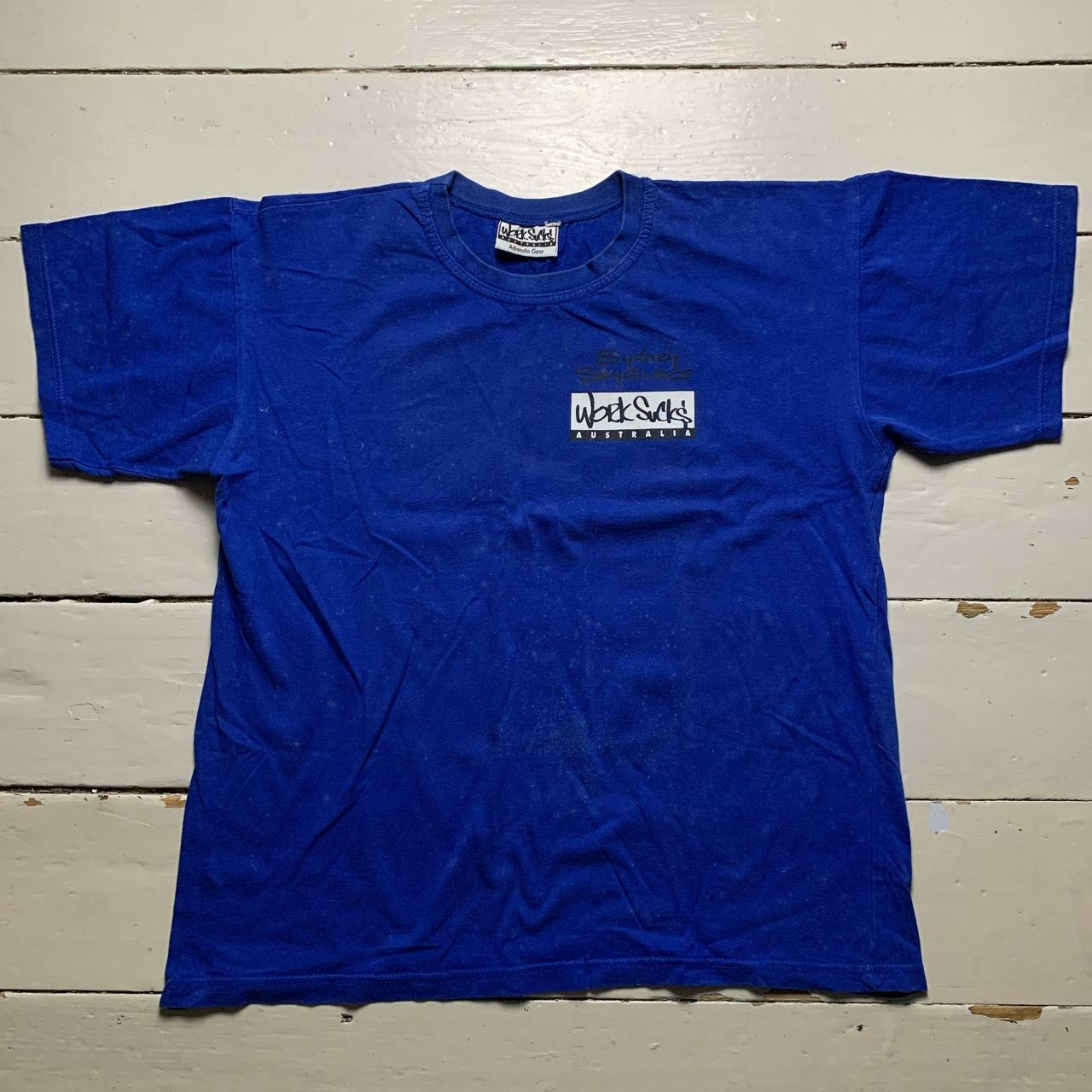 Work Sucks Sydney Skydiving Australia Vintage 90’s Graffiti T Shirt