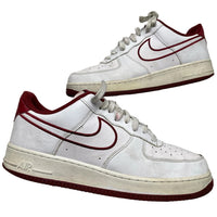 Nike Air Force 1 White and Burgundy (UK 11)