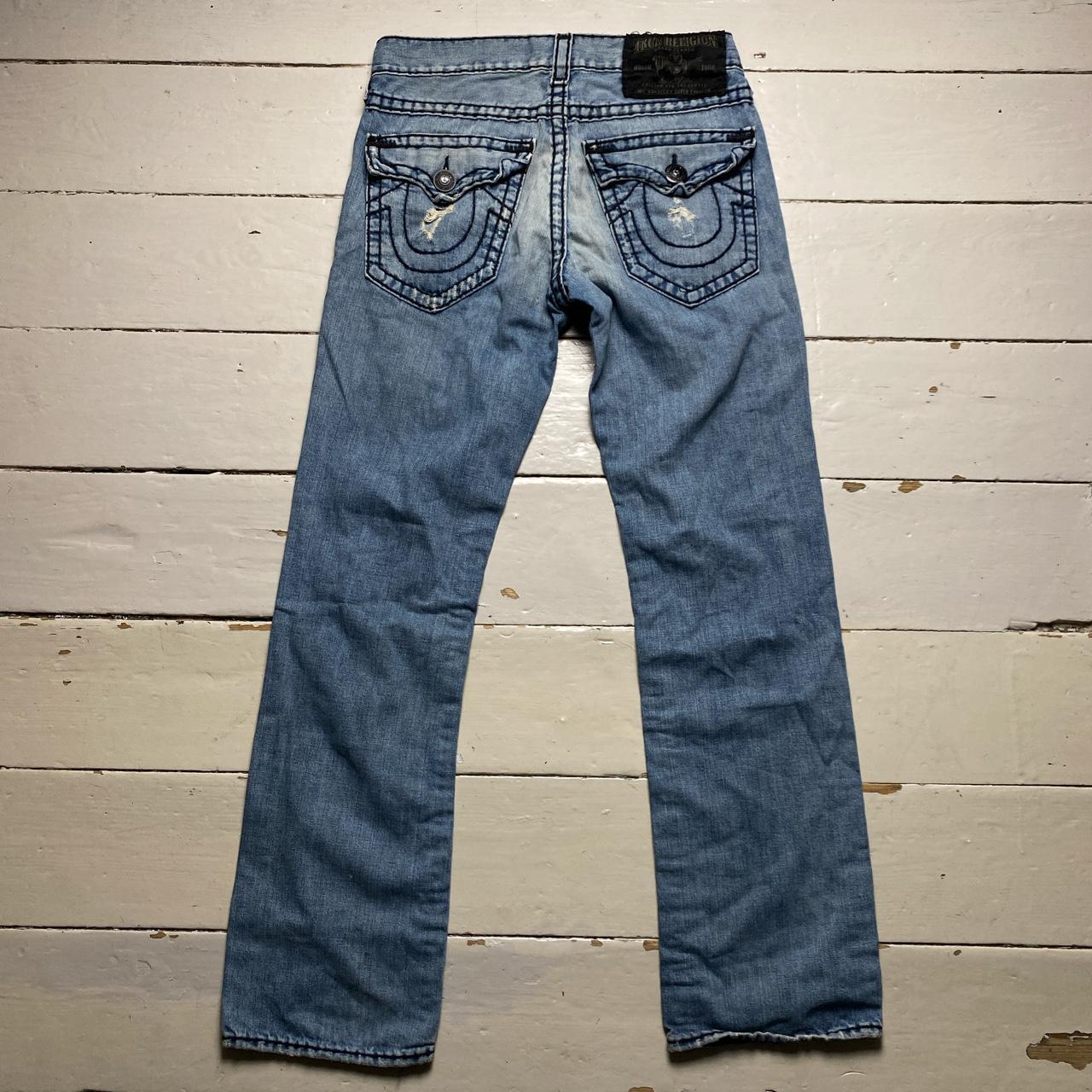 True Religion Ricky Super T Big Stitch Blue and Navy Jeans