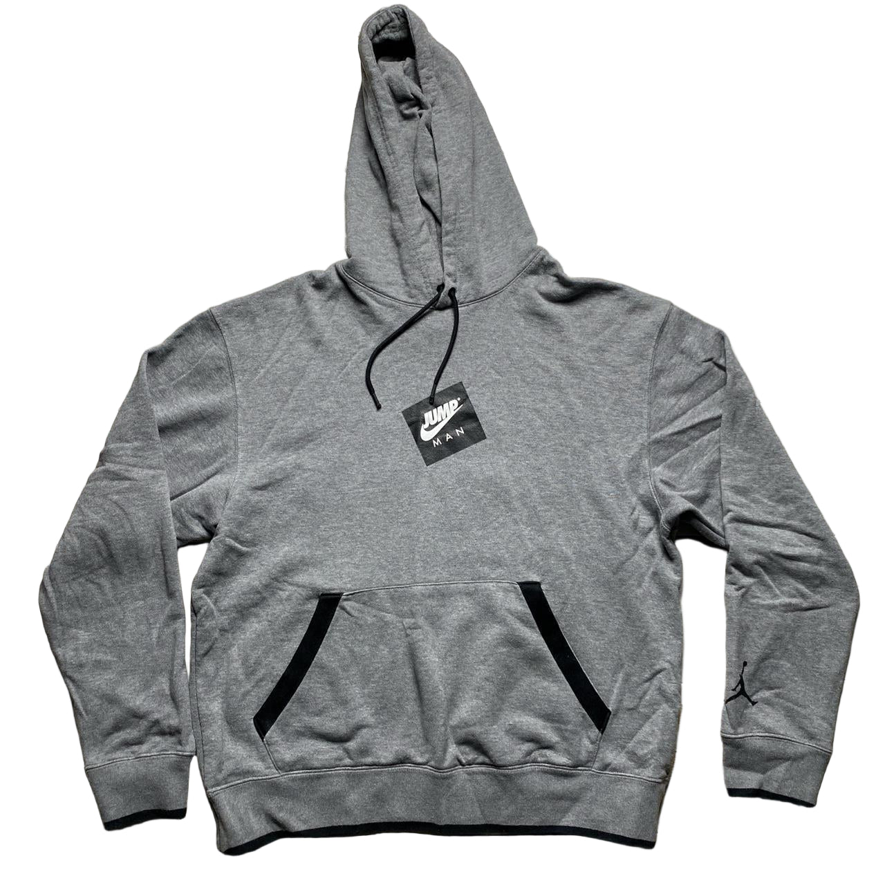 Nike Air Jordan Grey and Black Hoodie (M)