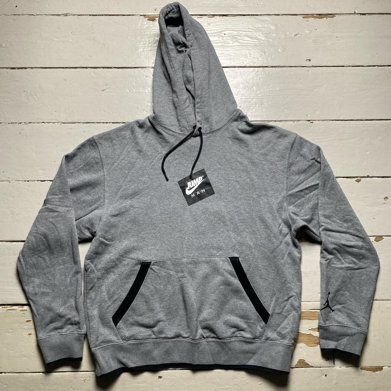 Nike Air Jordan Grey and Black Hoodie