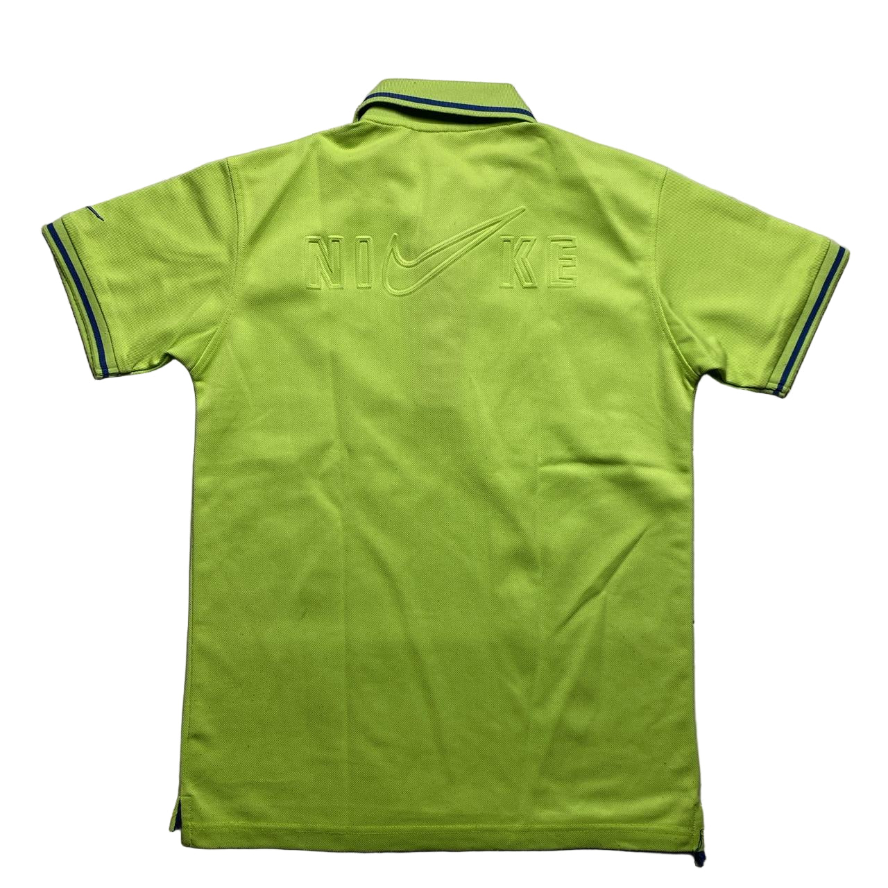 Nike Vintage Womens 90’s Green and Blue Polo Shirt (M)