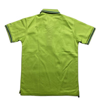 Nike Vintage Womens 90’s Green and Blue Polo Shirt (M)