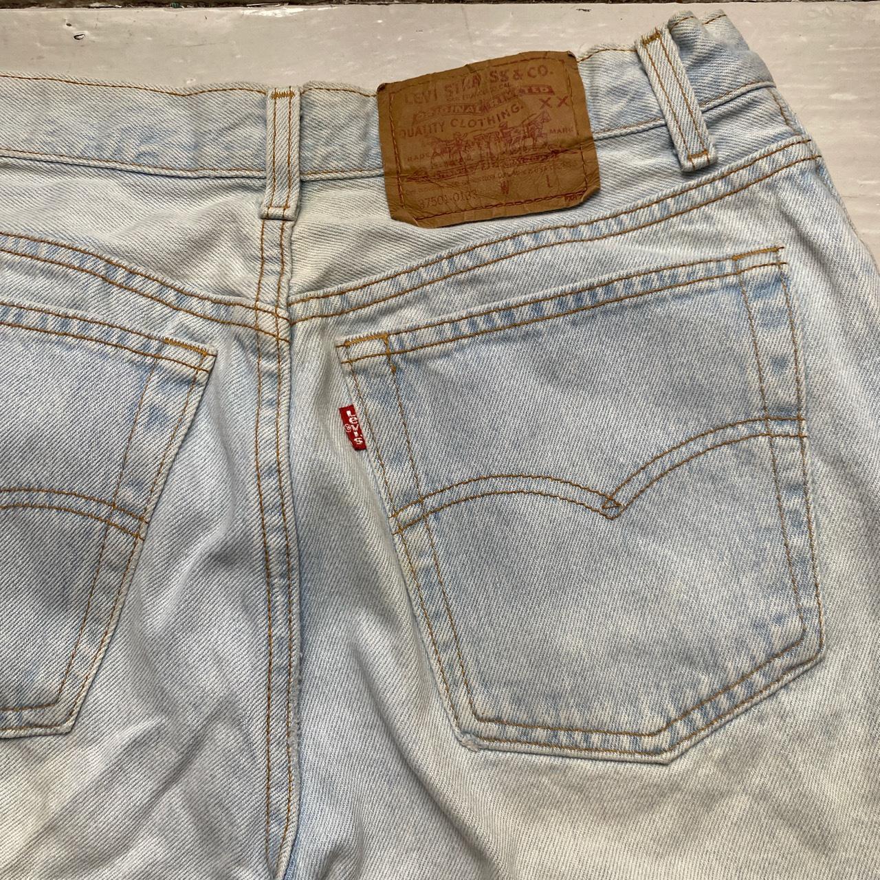 Levis 37501-0133 Vintage Made in USA Light Blue Jean Short Jorts