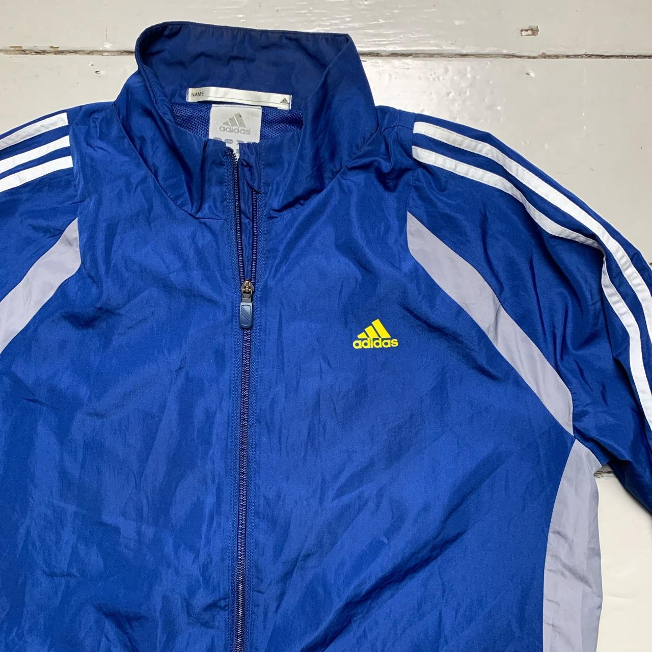Adidas Vintage Blue and White Stripe Track Jacket