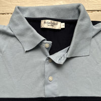 Yves Saint Laurent Vintage Navy and Baby Blue Polo Shirt