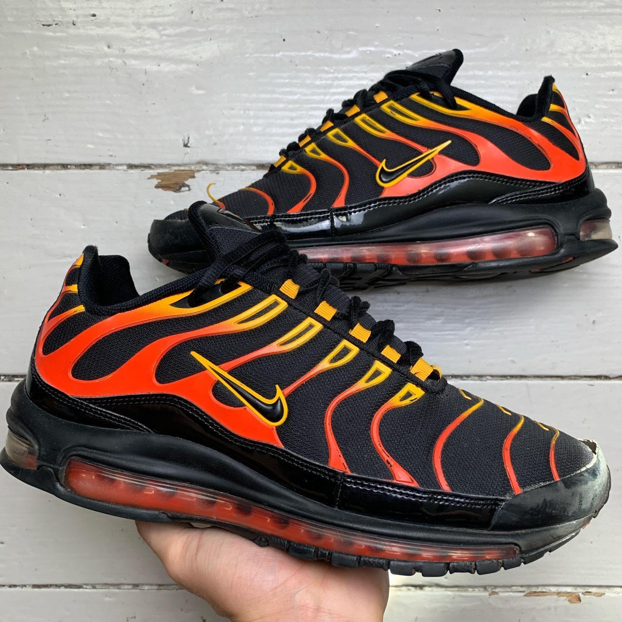 Nike TN Air Max Plus 97 Hybrid Black Sunset Yellow and Orange