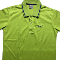 Nike Vintage Womens 90’s Green and Blue Polo Shirt (M)