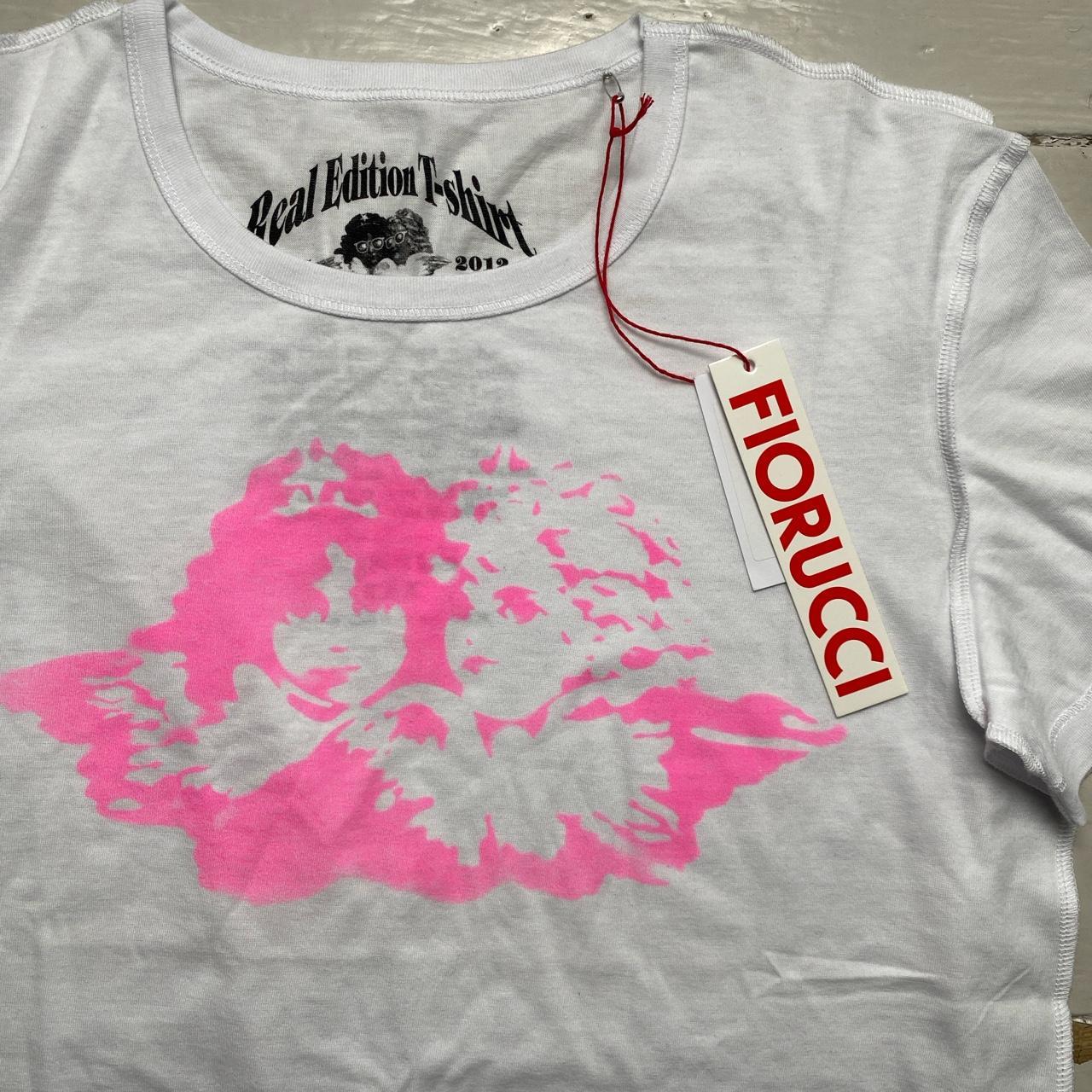 Fiorucci Angels White and Pink Short Sleeve T Shirt