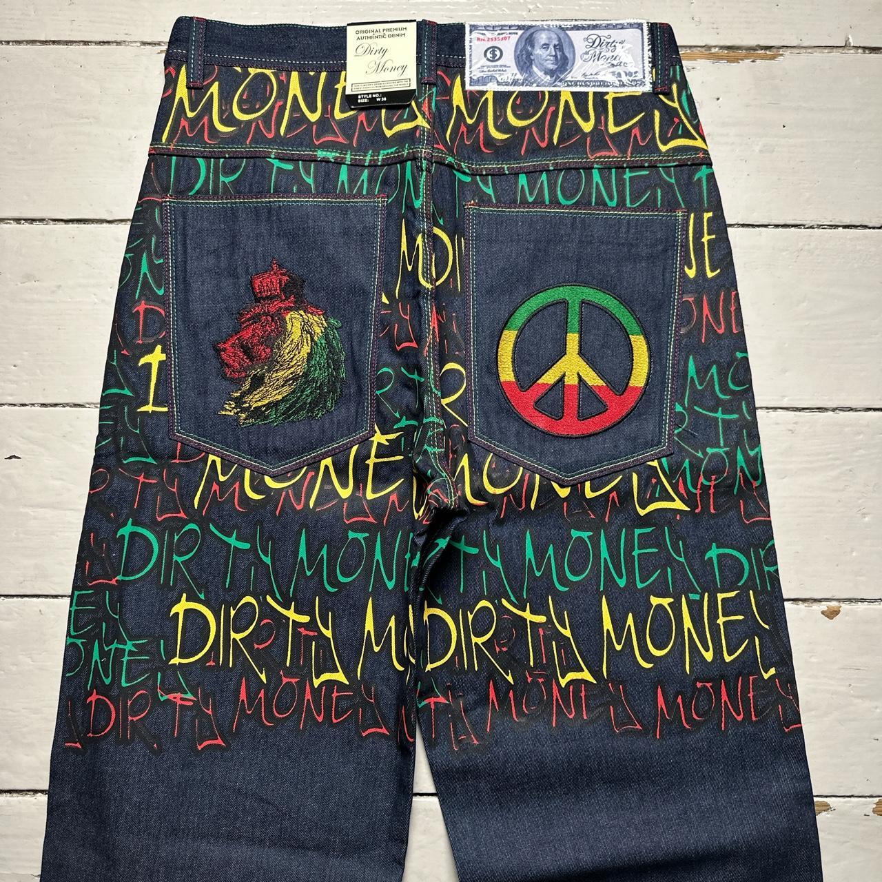 Dirty Money Vintage Rasta Denim Jeans