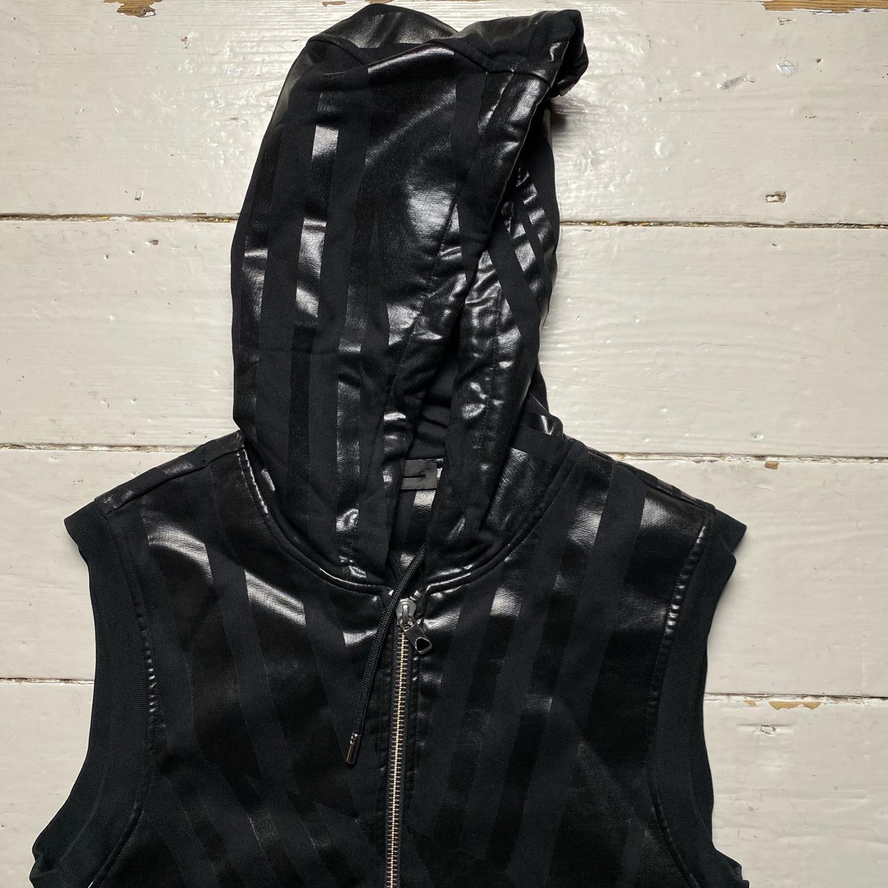 Diesel Black Label Faux Leather Gillet Hoodie