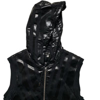 Diesel Black Label Faux Leather Gillet Hoodie (L)