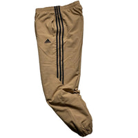 Adidas Sand Brown and Black Stripe Shell Trackpant Bottoms (M)