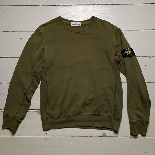 Stone Island Khaki Olive Green Jumper