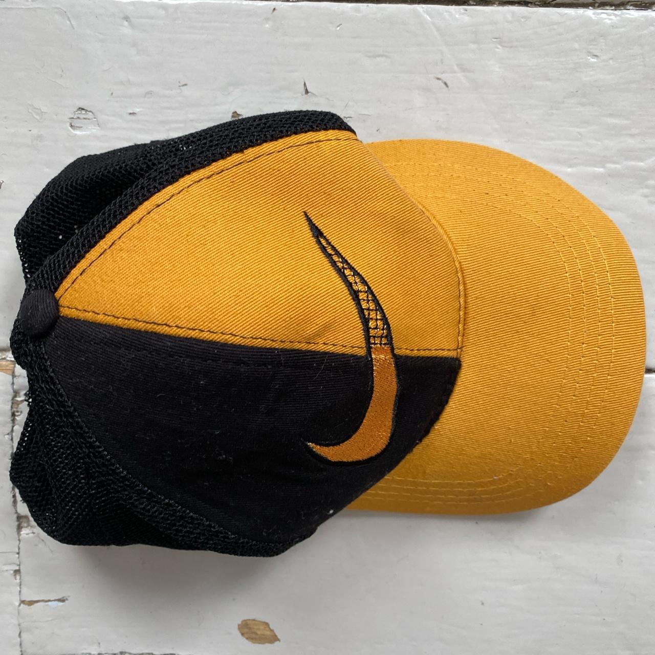 Nike Black and Yellow Vintage Trucker Cap