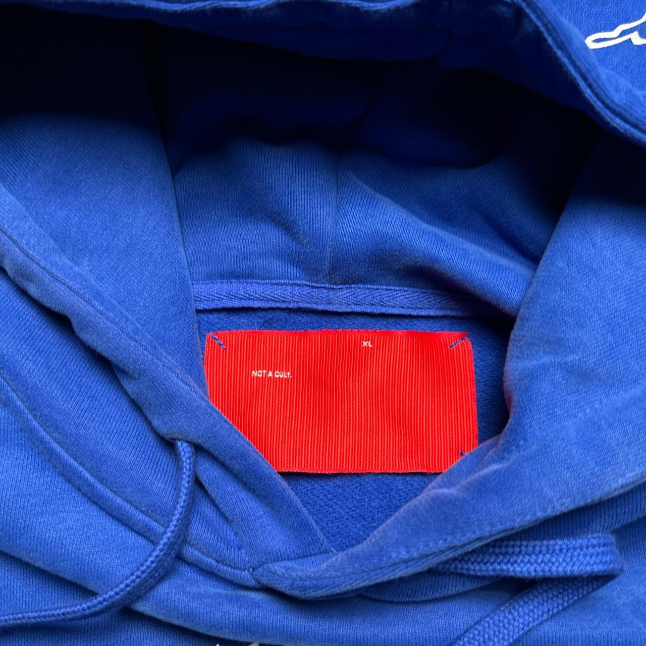 Cult Saint John Blue and White Hoodie (XL)