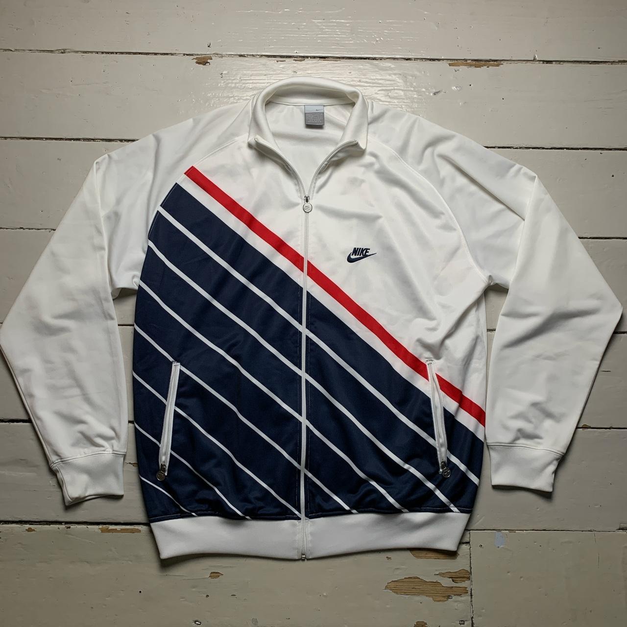 Nike Vintage White Navy and Red USA Tracksuit Jacket