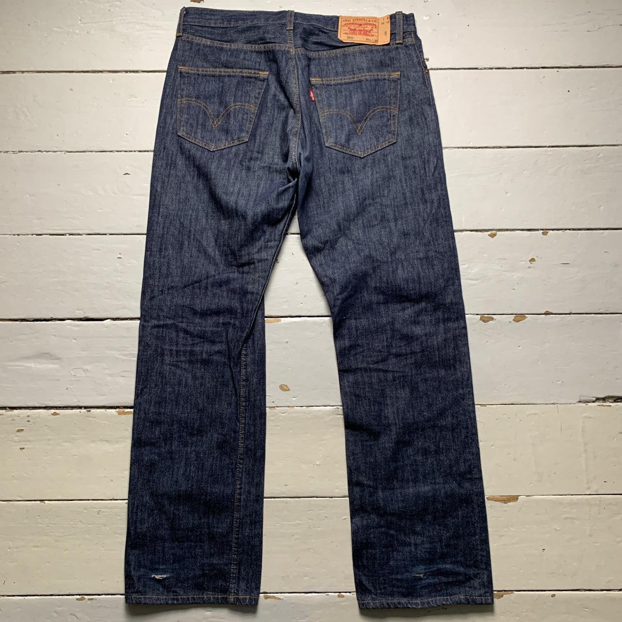 Levis 501 Vintage Navy Baggy Jeans