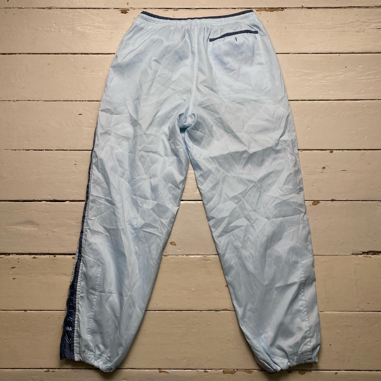 Nike Air Max Baby Blue and Grey Vintage Baggy Shell Track Pant Bottoms