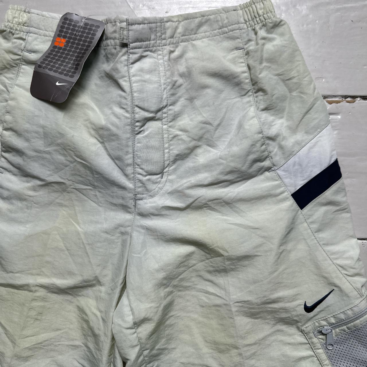 Nike Vintage Shell Track Pant Shorts Cream and Navy