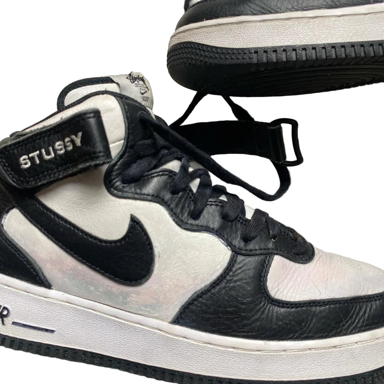 Nike Air Force 1 Mid Stussy Black and White (UK 7)