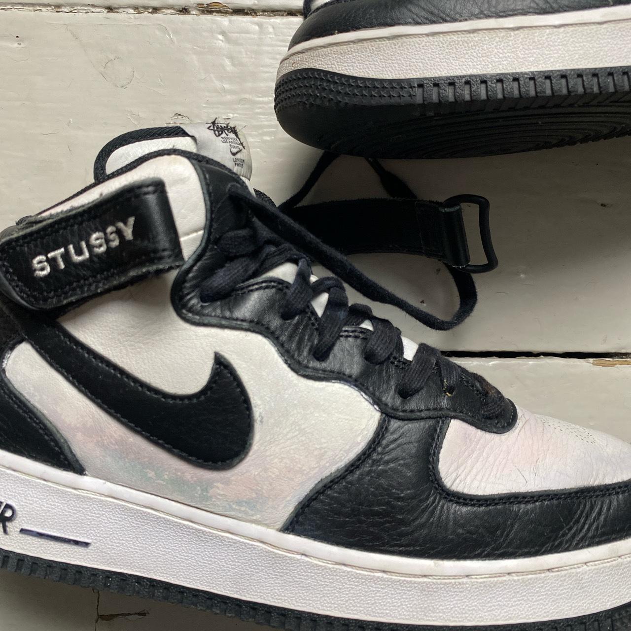 Nike Air Force 1 Mid Stussy Black and White