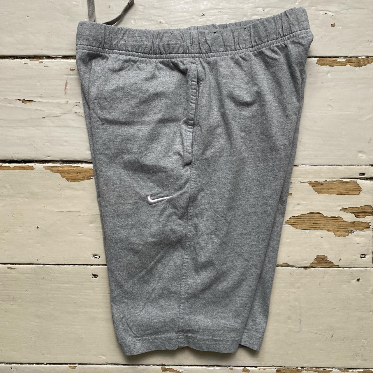 Nike Swoosh Grey and White Jogger Cotton Shorts