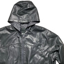 Bench Leather Hooded Jacket Black (L)
