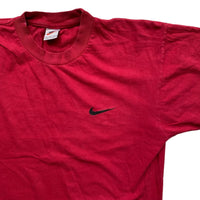 Nike Vintage 90’s Swoosh Red and Black T Shirt (M)