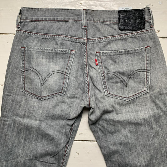 Levis 511 Grey Red Stitch Jeans