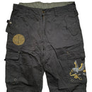 Ringspun Vintage Eagle Snake Japanese Embroidery Cargo Parachute Baggy Trousers (W36)