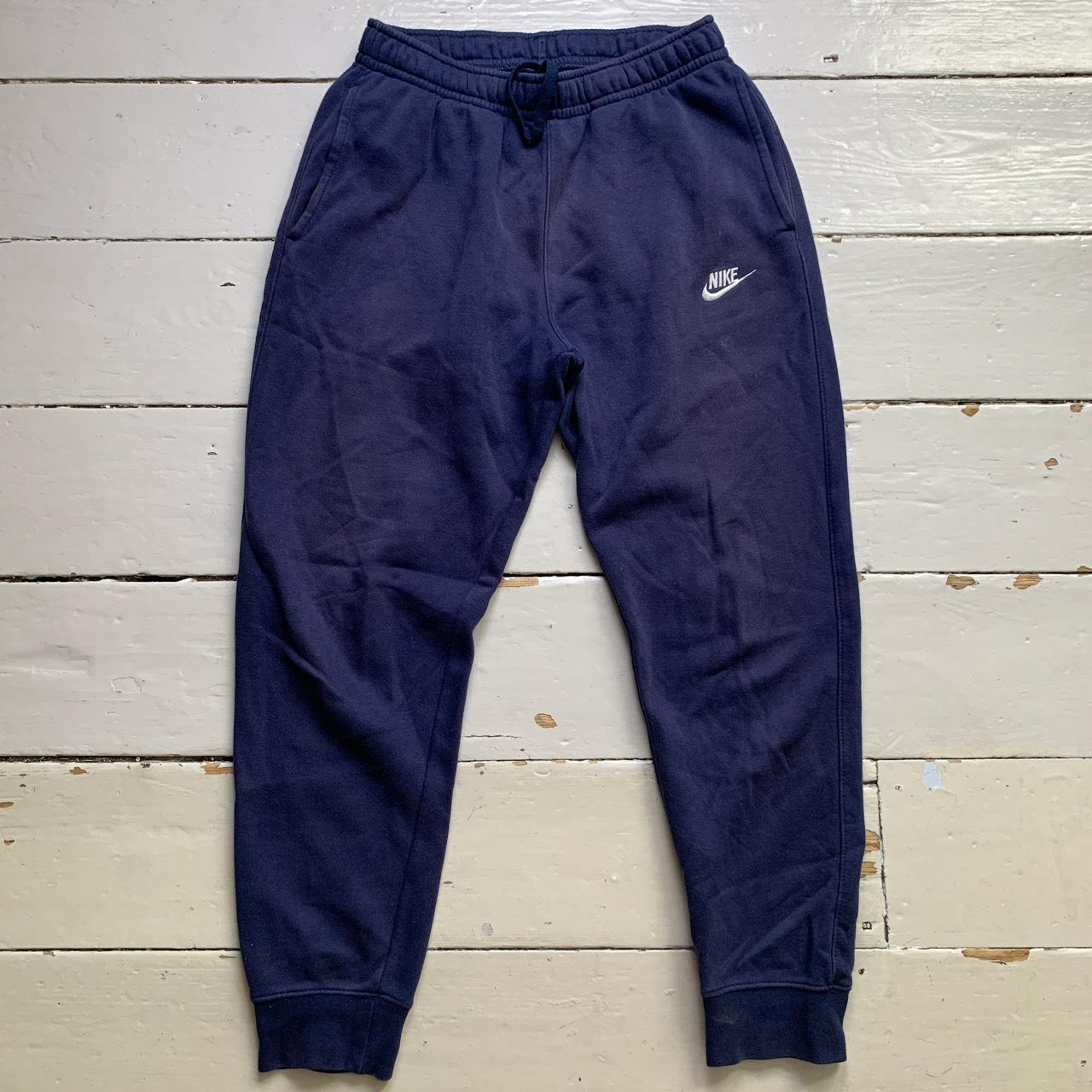 Nike Swoosh Navy and White Joggers