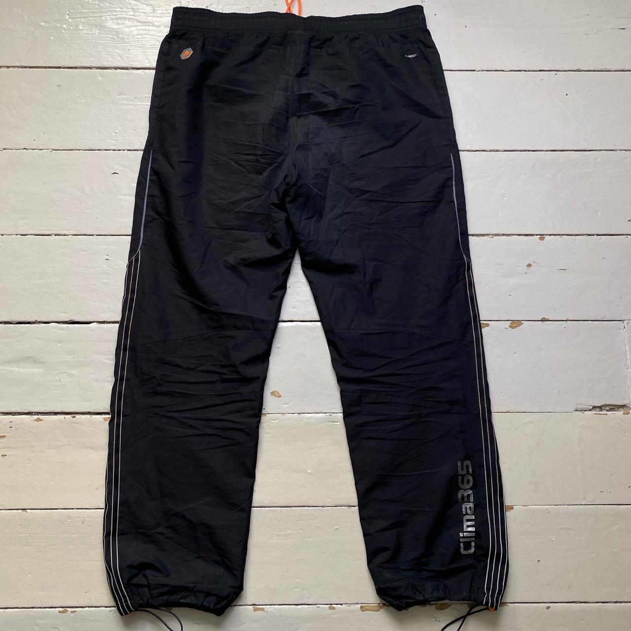 Adidas Clima 365 Baggy Track Pant Shell Black and Orange Bottoms