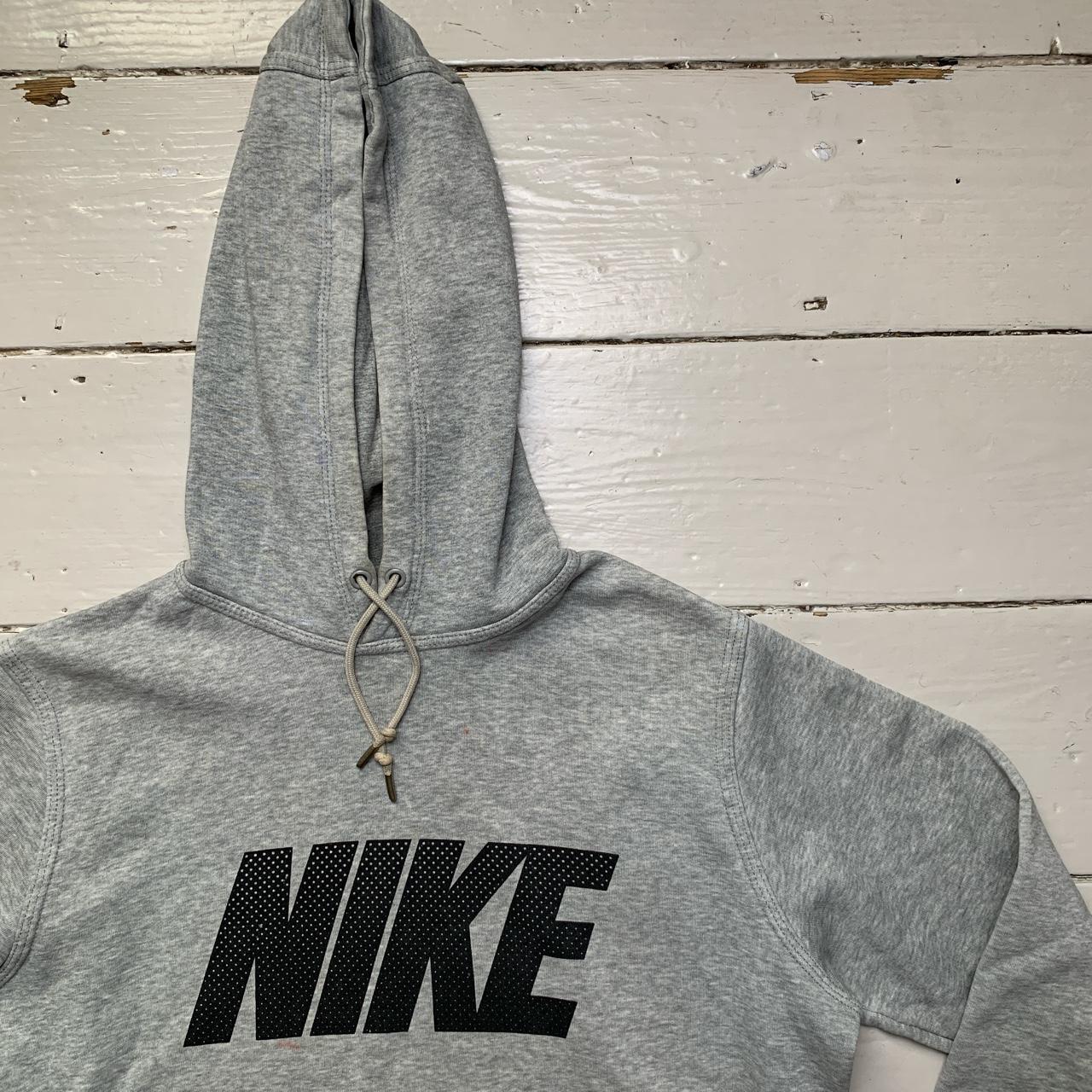 Nike Club Spellout Grey and Black Hoodie