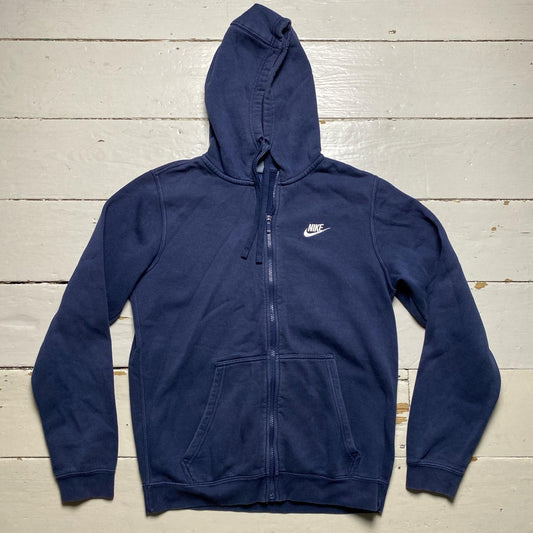 Nike Swoosh Hoodie Navy and White Swoosh