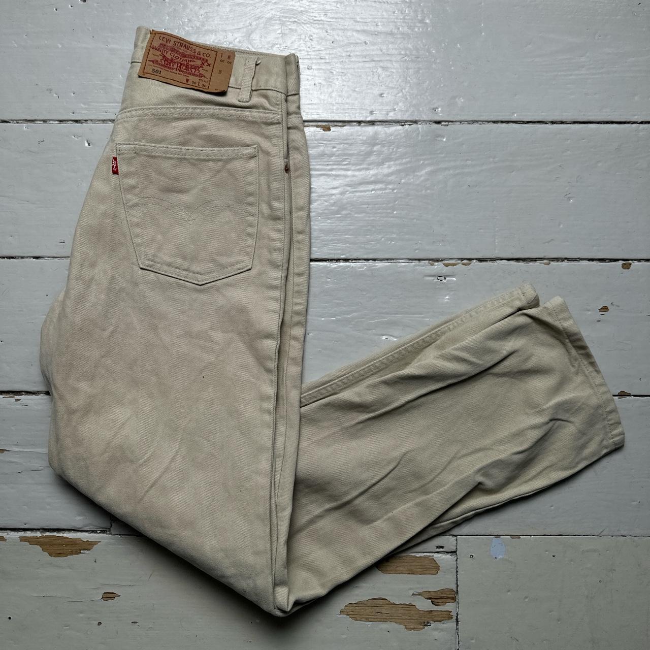 Levis 501 Vintage Cream Jeans