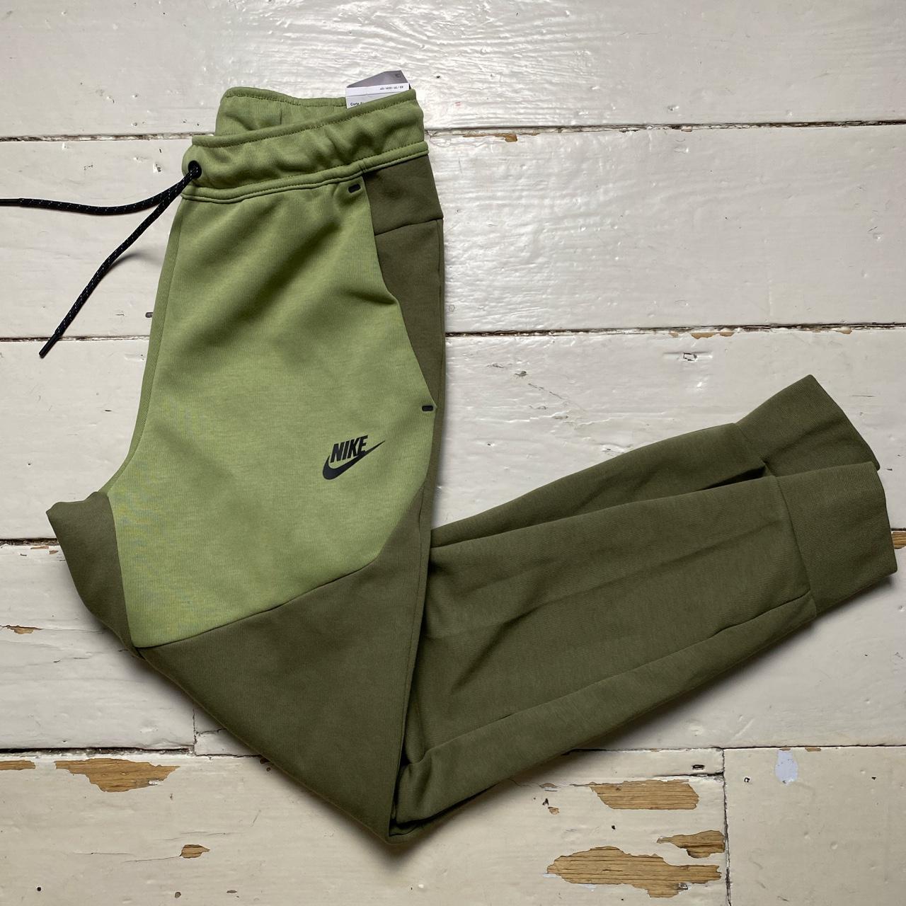 Nike Tech Fleece New Season Khaki Two Tone Green Jogger Bottoms