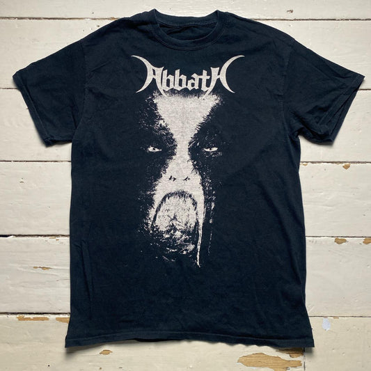 Abbath Goth Heavy Metal Grunge Black and White T Shirt