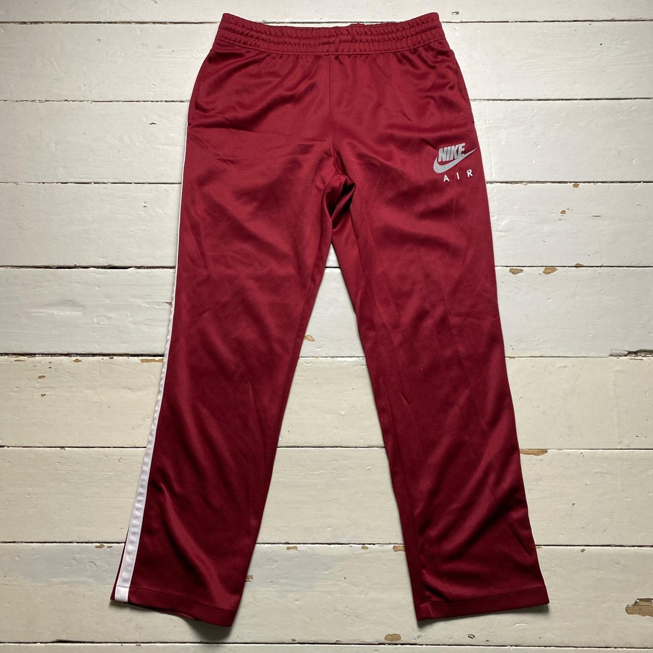 Nike Air Burgundy and White Joggers