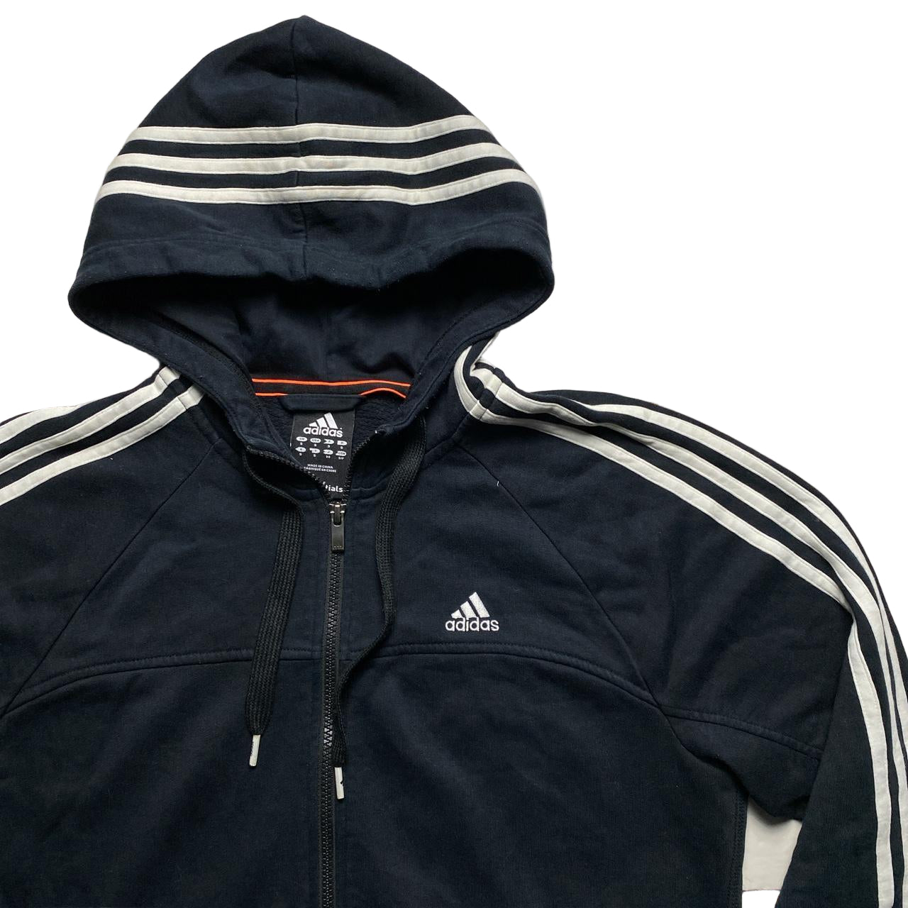 Adidas Performance Essentials Black and White Hoodie (S)