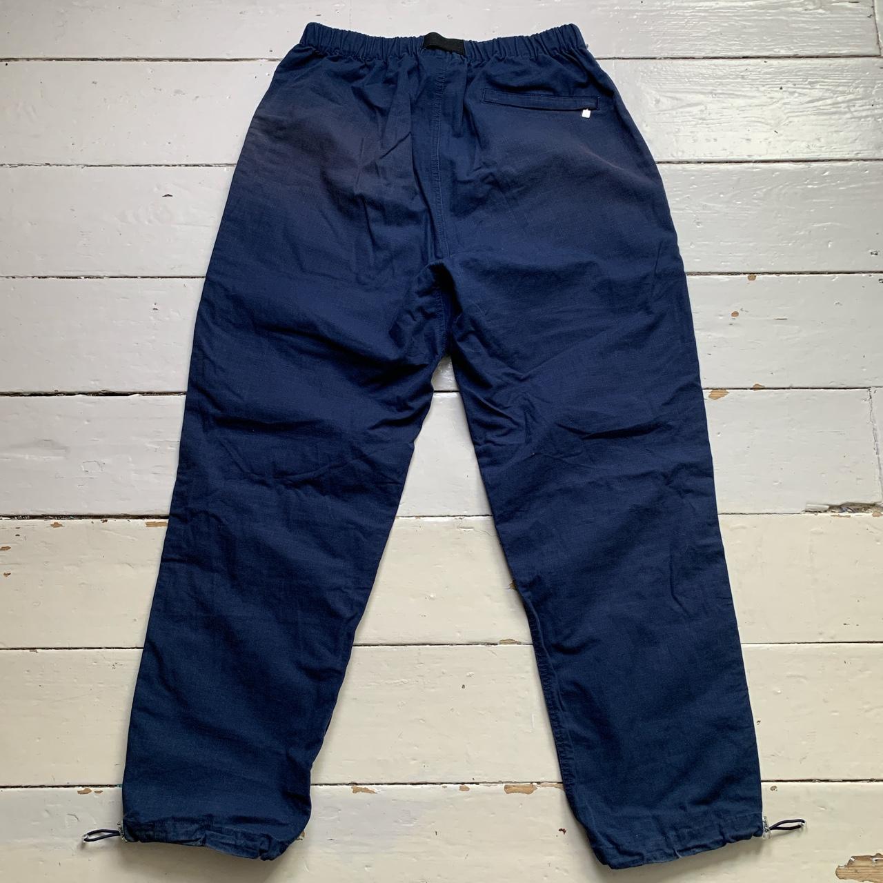 Fila Vintage Baggy Cargo Trousers Navy and White