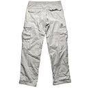 Carharrt WIP Light Grey White Regular Cargo Combat Pant Trousers (31W)