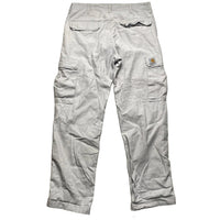 Carharrt WIP Light Grey White Regular Cargo Combat Pant Trousers (31W)