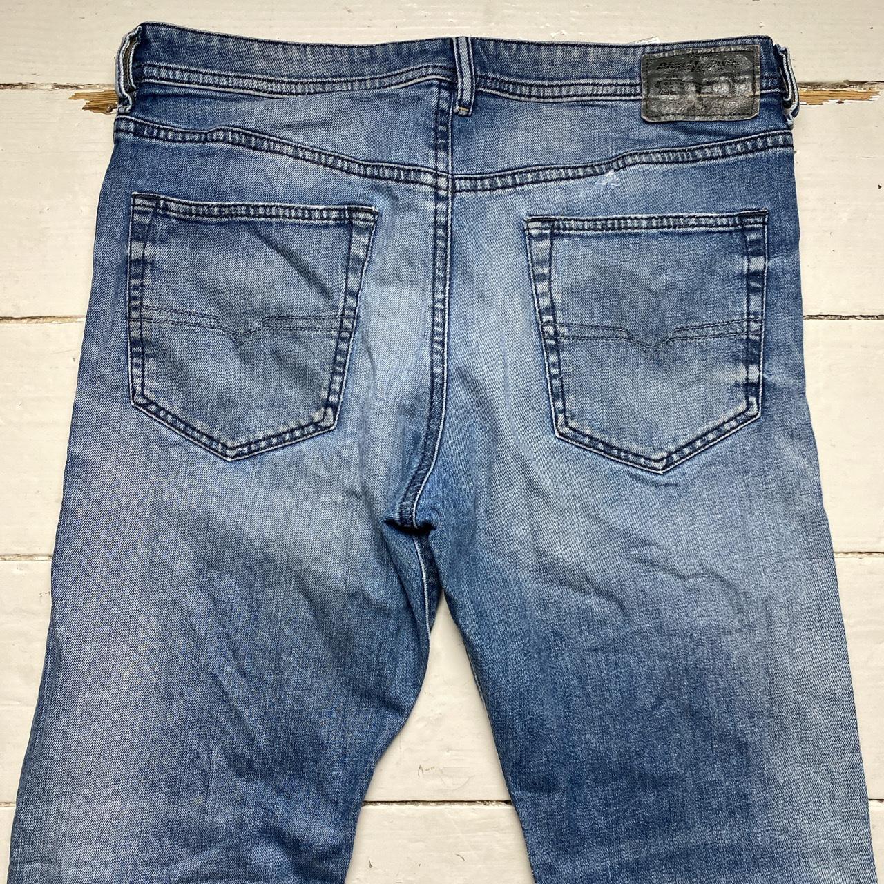 Diesel Buster Stonewashed Navy Jeans