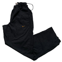 Nike Shox Black and Orange Vintage Shell Baggy Track Pant Bottoms (L)