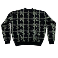 Yardsale Barbed Wire Black and Green Knit Jumper (M)