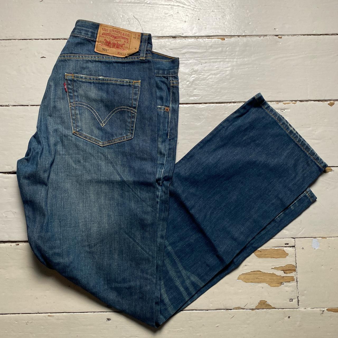 Levis 501 Baggy Navy Stonewash Jeans